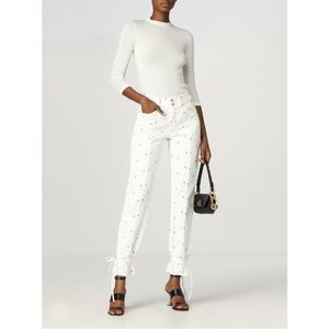 Something Navy Sylvia Floral Embroidered Pants 6